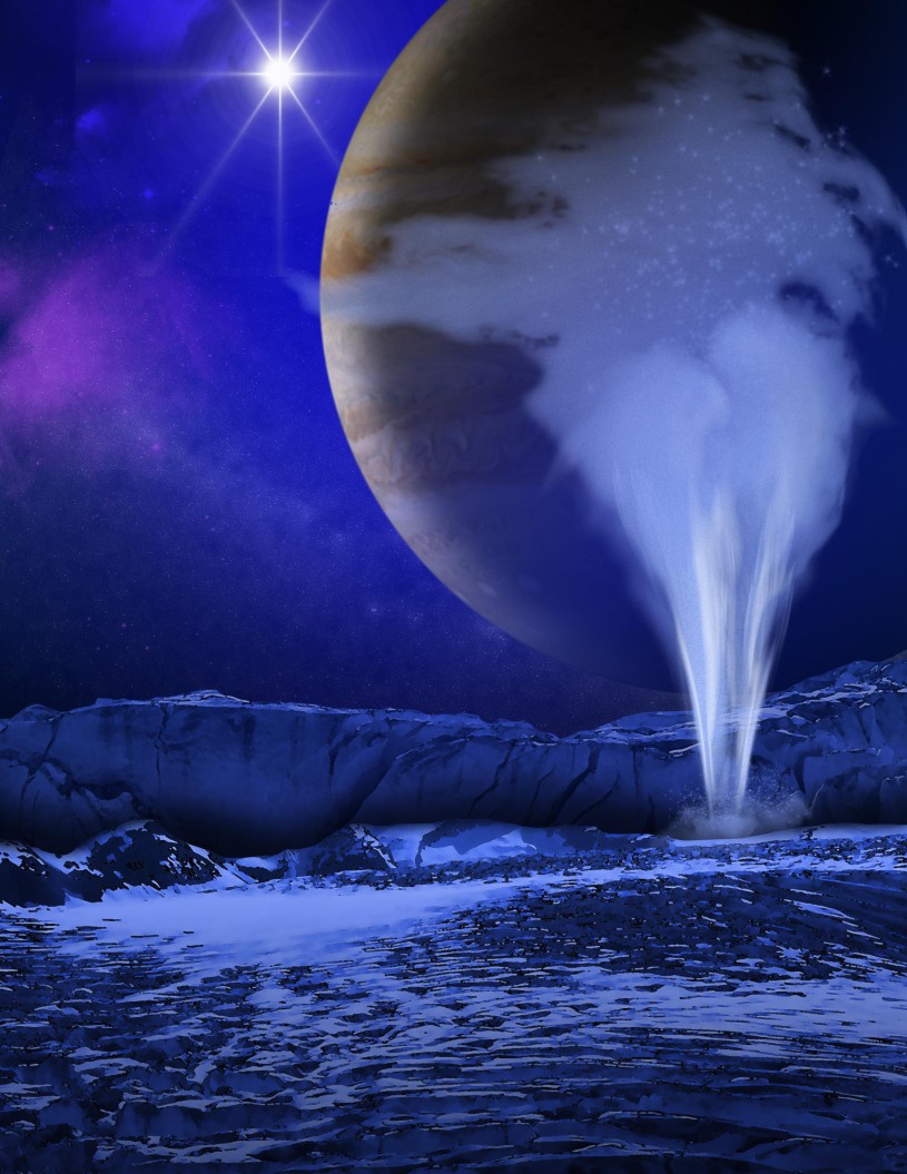 Europa Geyser Illustrations NASA